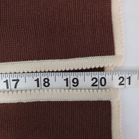 Vintage St. Andrews Cardigan Sweater Womens Size 10 Open Front 100% Wool Brown - Picture 10 of 10